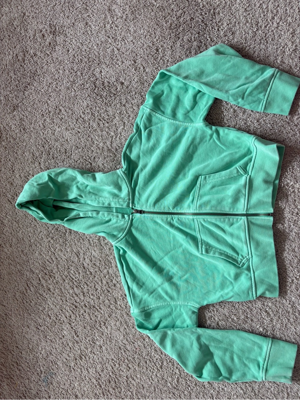 Kids Mint Green Zip-Up Hoodie